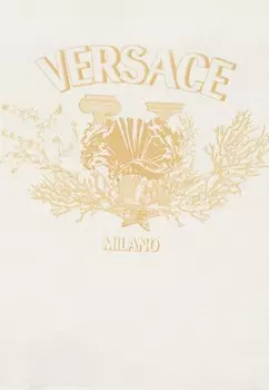 Футболка с принтом LOGO TRESOR UNISEX Versace, белый