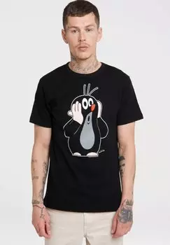 Футболка с принтом LOGOSHIRT, черный