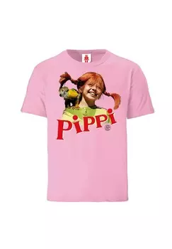Футболка с принтом LOGOSHIRT, светло-розовый