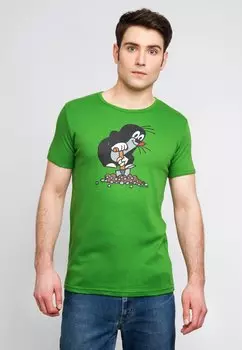 Футболка с принтом LOGOSHIRT, зеленый