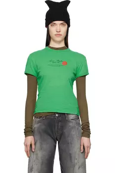 Футболка с принтом логотипа Acne Studios, зеленый