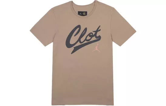 Футболка с принтом логотипа Air X CLOT Crossover Jordan, хаки