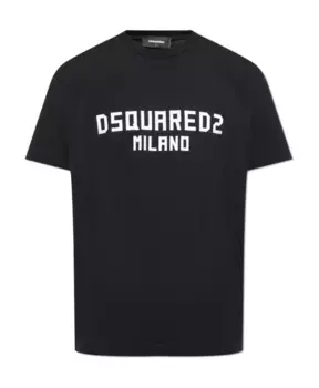 Футболка с принтом логотипа Dsquared2, черный
