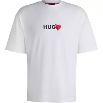 Футболка с принтом логотипа Hugo HUGO BOSS, белый