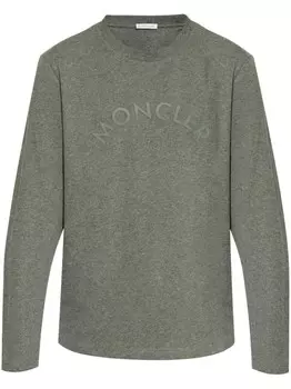 Футболка с принтом логотипа Moncler, серый