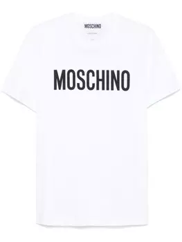 Футболка с принтом логотипа Moschino, белый