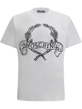 Футболка с принтом логотипа Moschino, белый