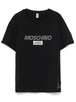 Футболка с принтом логотипа Moschino, черный