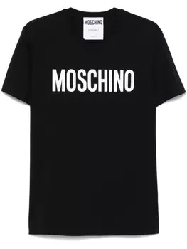 Футболка с принтом логотипа Moschino, черный