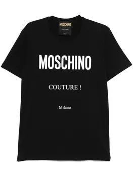 Футболка с принтом логотипа Moschino, черный