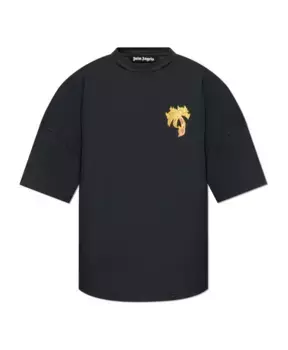 Футболка с принтом логотипа Palm Angels, черный