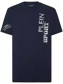 Футболка с принтом логотипа Plein Sport SS Wave, синий