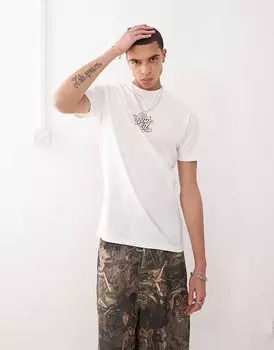 Футболка с принтом логотипа Santa Cruz dot eye на спине белого цвета