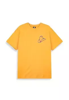 Футболка с принтом LONE HAND LUCKY LOOTER Grimey, желтый