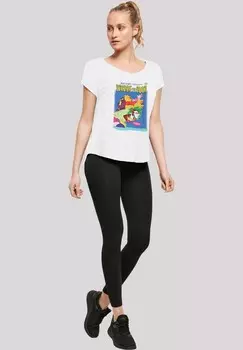 Футболка с принтом LONG CUT 'DISNEY WINNIE PUUH POSTER' F4NT4STIC, белый