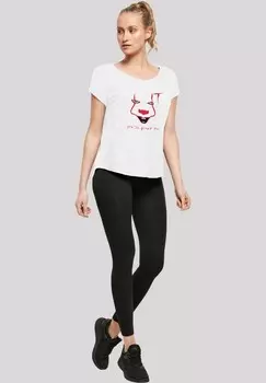 Футболка с принтом LONG CUT IT FILM ES STEPHEN KING PENNYWISE FLOAT F4NT4STIC, белый