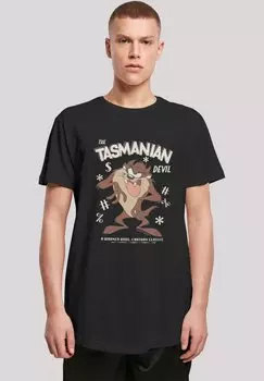 Футболка с принтом LONG CUT LOONEY TUNES VINTAGE TASMANIAN DEVIL TAZ F4NT4STIC, цвет black