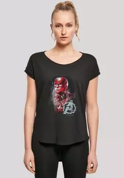 Футболка с принтом LONG CUT 'MARVEL SUPERHELDEN AVENGERS ENDGAME CAPTAIN AM F4NT4STIC, черный