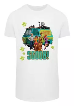 Футболка с принтом LONG CUT 'SCOOBY DOO MYSTERY INC GROUP' F4NT4STIC, белый
