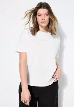 Футболка с принтом LONG STORY SHORT EMBROIDERED SHORT SLEEVE Studio Untold, белый