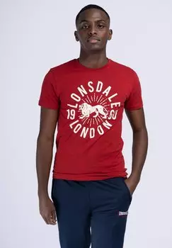 Футболка с принтом Lonsdale, красный
