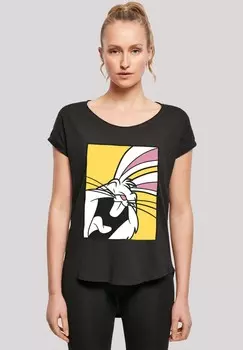 Футболка с принтом LOONEY TUNES BUGS BUNNY LAUGHING F4NT4STIC, черный