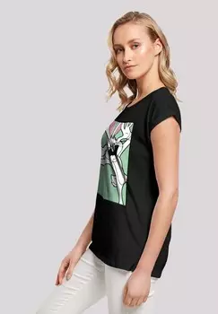 Футболка с принтом LOONEY TUNES BUGS BUNNY FUNNY FACE F4NT4STIC, черный