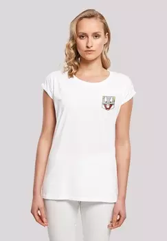Футболка с принтом LOONEY TUNES BUGS BUNNY FACE FAUX POCKET F4NT4STIC, белый