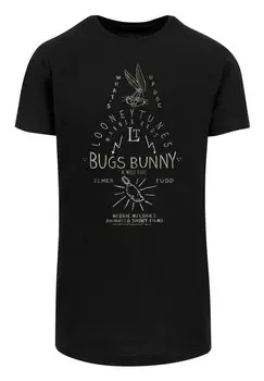 Футболка с принтом LOONEY TUNES BUGS BUNNY A WILD HARE F4NT4STIC, черный
