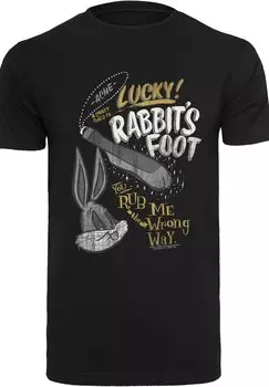 Футболка с принтом LOONEY TUNES BUGS BUNNY F4NT4STIC, черный