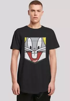 Футболка с принтом LOONEY TUNES BUGS BUNNY FACE F4NT4STIC, черный