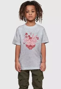 Футболка с принтом LOONEY TUNES BUNNY ABSOLUTE CULT, цвет heather grey