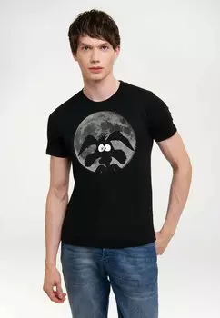 Футболка с принтом LOONEY TUNES COYOTE MOND LOGOSHIRT, черный