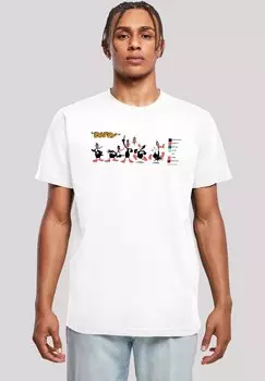 Футболка с принтом LOONEY TUNES DAFFY DUCK COLOUR CODE F4NT4STIC, цвет white