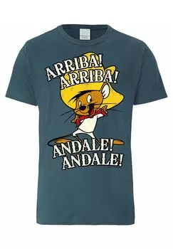 Футболка с принтом LOONEY TUNES SPEEDY GONZALES LOGOSHIRT, синий