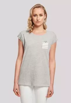 Футболка с принтом Looney Tunes Taz F4NT4STIC, цвет heather grey