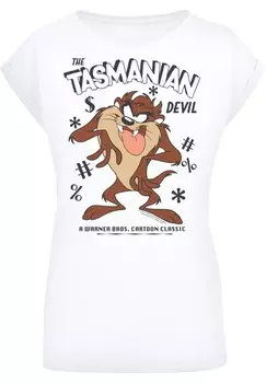 Футболка с принтом LOONEY TUNES TAZ VINTAGE TASMANIAN DEV F4NT4STIC, белый