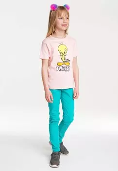 Футболка с принтом LOONEY TUNES-TWEETY LOGOSHIRT, цвет light pink