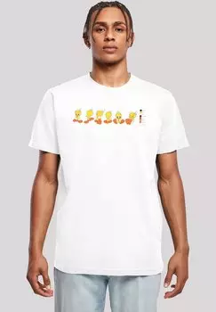 Футболка с принтом LOONEY TUNES TWEETY PIE COLOUR CODE F4NT4STIC, цвет white