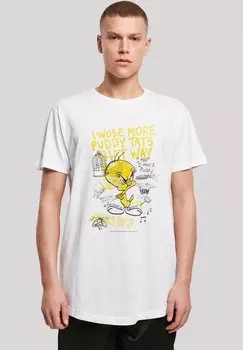 Футболка с принтом LOONEY TUNES TWEETY PIE MORE PUDDY TATS F4NT4STIC, белый