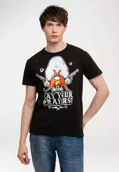 Футболка с принтом LOONEY TUNES YOSEMITE SAY YOUR PRAYERS LOGOSHIRT, цвет schwarz-braun