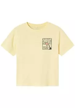 Футболка с принтом LOOSE FIT Name it, светло-желтый