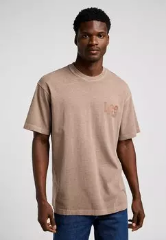 Футболка с принтом LOOSE LOGO Lee, цвет pebble