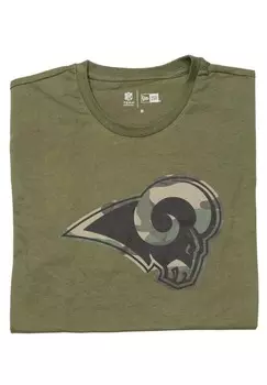 Футболка с принтом LOS ANGELES CAMO LOGO New Era, оливковый