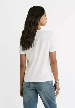 Футболка с принтом LOS ANGELES GRAPHIC Stradivarius, белый