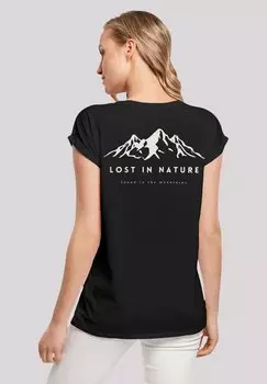Футболка с принтом LOST IN NATURE F4NT4STIC, черный