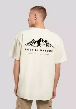 Футболка с принтом LOST IN NATURE F4NT4STIC, песочный
