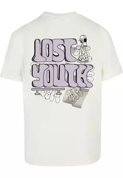 Футболка с принтом Lost Youth, бежевый