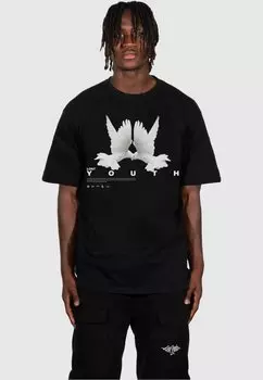 Футболка с принтом Lost Youth, черный