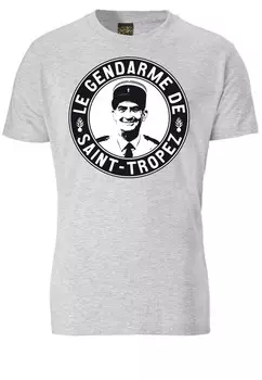 Футболка с принтом LOUIS DE FUNES-DRUCK LOGOSHIRT, серый